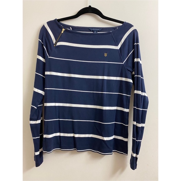 Tommy Hilfiger Boat Neck Striped Long Sleeve - Picture 1 of 5